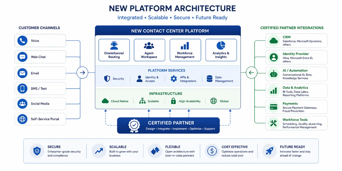 New Contact Center Platform Architecture Supported By A Certified Implementation Partner